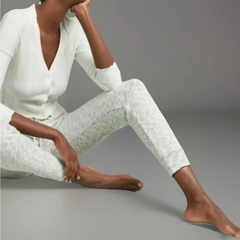 ANTHROPOLOGIE + SOL ANGELES Joggers Womens Medium Heathered Aqua Textured Pants